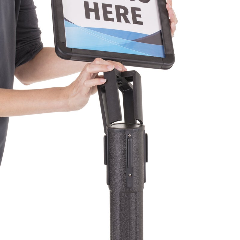 US Weight - U2513 Plastic Stanchion Sign Holder with Plexiglass Covers for USW ChainBoss and Sentry Stanchions - Image 5